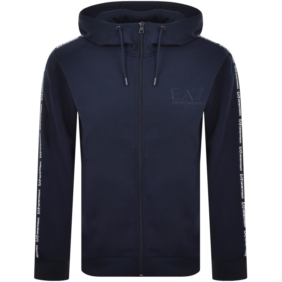 EA7 Emporio Armani Full Zip Logo Hoodie Navy